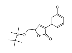 5-(((tert-butyldimethylsilyl)oxy)methyl)-3-(3-chlorophenyl)furan-2(5H)-one结构式