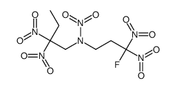 N-(2,2-dinitrobutyl)-N-(3-fluoro-3,3-dinitropropyl)nitramide Structure