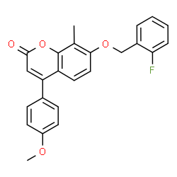 7-[(2-fluorophenyl)methoxy]-4-(4-methoxyphenyl)-8-methylchromen-2-one picture