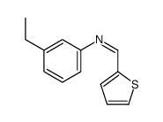 N-(3-ethylphenyl)-1-thiophen-2-ylmethanimine结构式