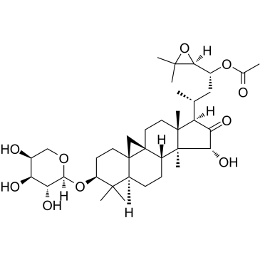 Acetylcimigenol 3-O-alpha-L-arabinopyranside structure