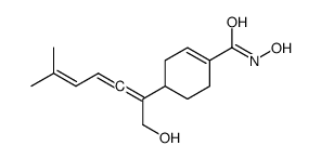 N-hydroxy-4-(1-hydroxy-6-methylhepta-2,3,5-trien-2-yl)cyclohexene-1-carboxamide Structure