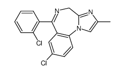 2-methyl-8-chloro-6-(o-chlorophenyl)-4H-imidazo[1,2-a]-[1,4]benzodiazepine结构式