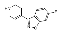 6-氟-3-(1,2,3,6-四氢-4-吡啶基)-1,2-苯并恶唑结构式