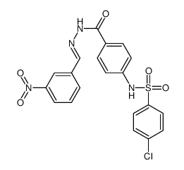 4-[(4-chlorophenyl)sulfonylamino]-N-[(3-nitrophenyl)methylideneamino]benzamide结构式