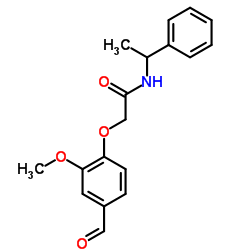 2-(4-Formyl-2-methoxyphenoxy)-N-(1-phenylethyl)acetamide结构式