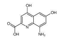 6-hydroxy-8-amino-4-hydroxy-quinoline-2-carboxylic acid结构式