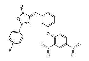 4-[[3-(2,4-dinitrophenoxy)phenyl]methylidene]-2-(4-fluorophenyl)-1,3-oxazol-5-one Structure