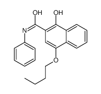 4-butoxy-1-hydroxy-N-phenylnaphthalene-2-carboxamide结构式