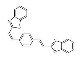 2,2'-[(1,4-Phenylene)bis(ethene-1,2-diyl)]bis(benzoxazole) structure