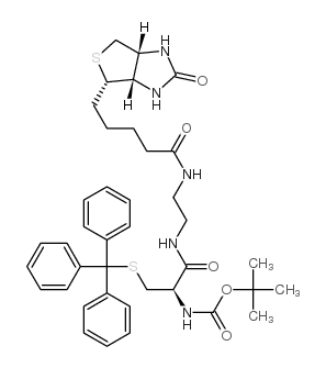 Nα-Boc-S-三苯甲基-LN-半胱氨酰基-N'-生物素-乙二胺结构式