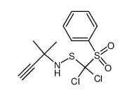 S-(Benzenesulfonyl-dichloro-methyl)-N-(1,1-dimethyl-prop-2-ynyl)-thiohydroxylamine Structure