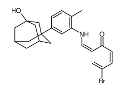 (6Z)-4-bromo-6-[[5-(3-hydroxy-1-adamantyl)-2-methylanilino]methylidene]cyclohexa-2,4-dien-1-one结构式