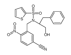 (R)-N-(5-Cyano-2-nitrobenzyl)-N-(1-hydroxy-3-phenylpropan-2-yl)thiophene-2-sulfonamide结构式