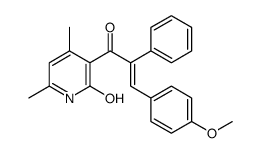 3-[(E)-3-(4-methoxyphenyl)-2-phenylprop-2-enoyl]-4,6-dimethyl-1H-pyridin-2-one结构式