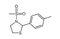 Thiazolidine, 2-(4-methylphenyl)-3-(methylsulfonyl)- (9CI) Structure