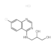1,2-Propanediol,3-[(7-chloro-4-quinazolinyl)amino]-, hydrochloride (1:1)结构式