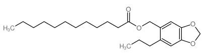 (6-propylbenzo[1,3]dioxol-5-yl)methyl dodecanoate结构式