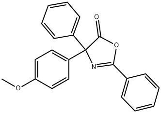 5(4H)-Oxazolone,4-(4-methoxyphenyl)-2,4-diphenyl-结构式