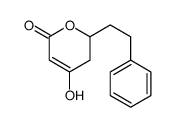 4-hydroxy-2-(2-phenylethyl)-2,3-dihydropyran-6-one Structure