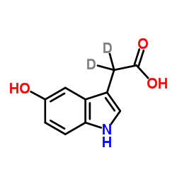(5-Hydroxy-1H-indol-3-yl)(2H2)acetic acid Structure