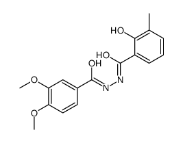 N'-(3,4-dimethoxybenzoyl)-2-hydroxy-3-methylbenzohydrazide Structure