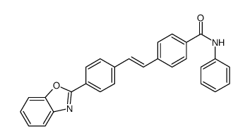 4-[2-[4-(1,3-benzoxazol-2-yl)phenyl]ethenyl]-N-phenylbenzamide Structure
