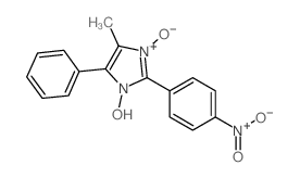 1H-Imidazole,1-hydroxy-4-methyl-2-(4-nitrophenyl)-5-phenyl-, 3-oxide结构式