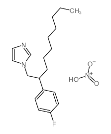 dihydroxy-oxo-azanium; 1-[2-(4-fluorophenyl)decyl]imidazole structure