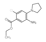 Benzoic acid, 5-amino-2-chloro-4-(1-pyrrolidinyl)-, ethyl ester Structure