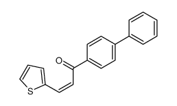 1-(4-phenylphenyl)-3-thiophen-2-ylprop-2-en-1-one结构式
