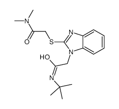 1H-Benzimidazole-1-acetamide,2-[[2-(dimethylamino)-2-oxoethyl]thio]-N-(1,1-dimethylethyl)-(9CI) Structure