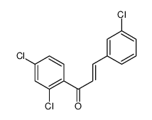 3-(3-chlorophenyl)-1-(2,4-dichlorophenyl)prop-2-en-1-one结构式