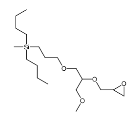 dibutyl-[3-[3-methoxy-2-(oxiran-2-ylmethoxy)propoxy]propyl]-methylsilane Structure