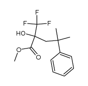 2-hydroxy-4-methyl-4-phenyl-2-(trifluorometyl) pentanoic acid methyl ester Structure