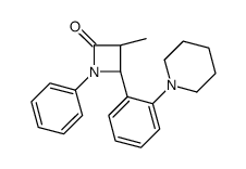 (3S,4R)-3-methyl-1-phenyl-4-(2-piperidin-1-ylphenyl)azetidin-2-one结构式