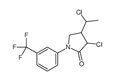 3-chloro-4-(1-chloroethyl)-1-[3-(trifluoromethyl)phenyl]pyrrolidin-2-one结构式