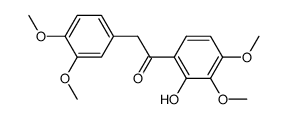 2-hydroxy-3,4-dimethoxyphenyl 3,4-dimethoxybenzyl ketone结构式