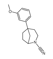 5-(3-methoxy-phenyl)-2-aza-bicyclo[3.2.1]octane-2-carbonitrile结构式