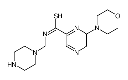 6-morpholin-4-yl-N-(piperazin-1-ylmethyl)pyrazine-2-carbothioamide结构式