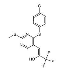 3-[4-(4-chloro-phenylsulfanyl)-2-methylsulfanyl-pyrimidin-5-yl]-1,1,1-trifluoro-propan-2-one结构式