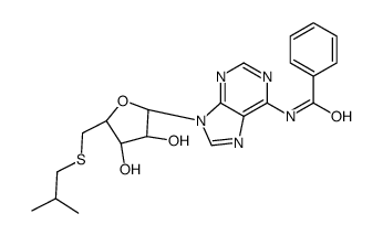 N-[9-[(2R,3R,4S,5S)-3,4-dihydroxy-5-(2-methylpropylsulfanylmethyl)oxolan-2-yl]purin-6-yl]benzamide Structure
