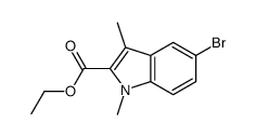 ethyl 5-bromo-1,3-dimethylindole-2-carboxylate结构式