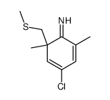 4-Chloro-2,6-dimethyl-6-methylsulfanylmethyl-cyclohexa-2,4-dienylideneamine结构式