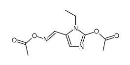 2-acetoxy-3-ethyl-3H-imidazole-4-carbaldehyde O-acetyl-oxime结构式