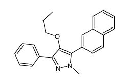 1-methyl-5-naphthalen-2-yl-3-phenyl-4-propoxypyrazole结构式