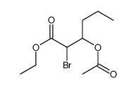 ethyl 3-acetyloxy-2-bromohexanoate结构式