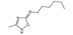 N-hexyl-3-methyl-1,2,4-oxadiazol-5-amine结构式