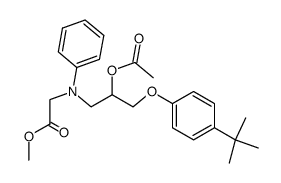 {[2-Acetoxy-3-(4-tert-butyl-phenoxy)-propyl]-phenyl-amino}-acetic acid methyl ester Structure