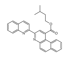 3-methylbutyl 3-quinolin-2-ylbenzo[f]quinoline-1-carboxylate结构式